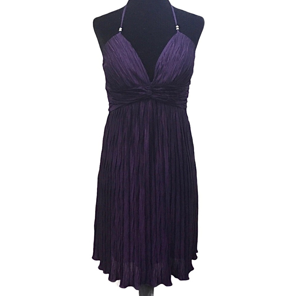 Speeckless Women’s Pleated Purple Dress Large